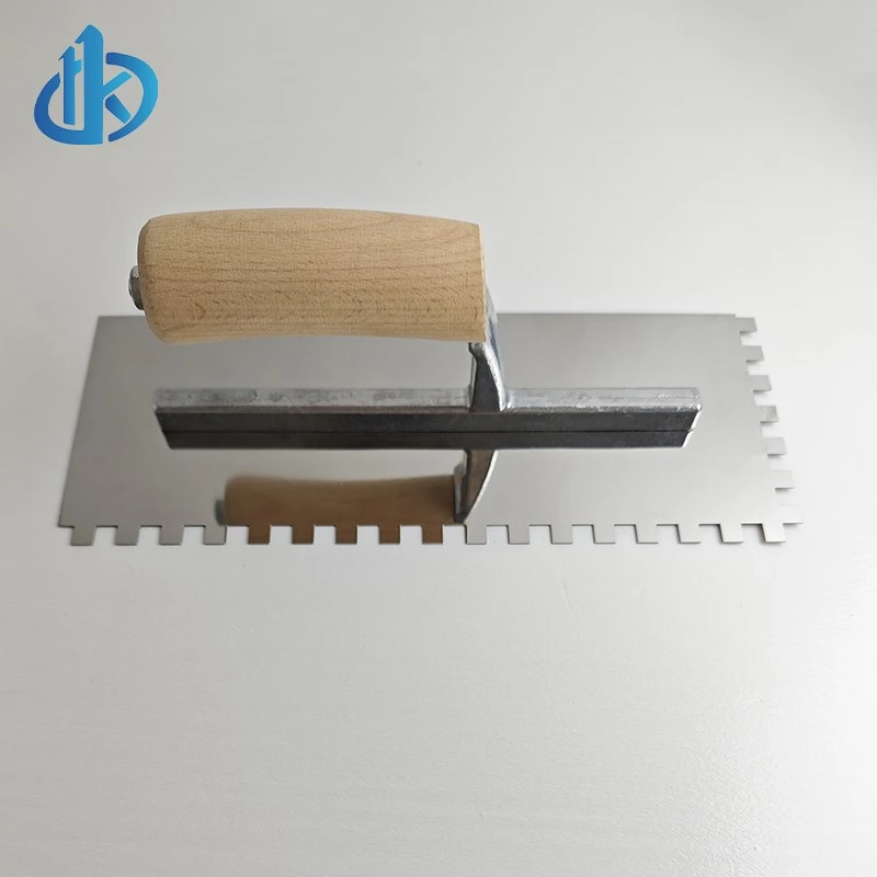 Stainless plaster trowel with teeth Stainless plaster trowel with teeth