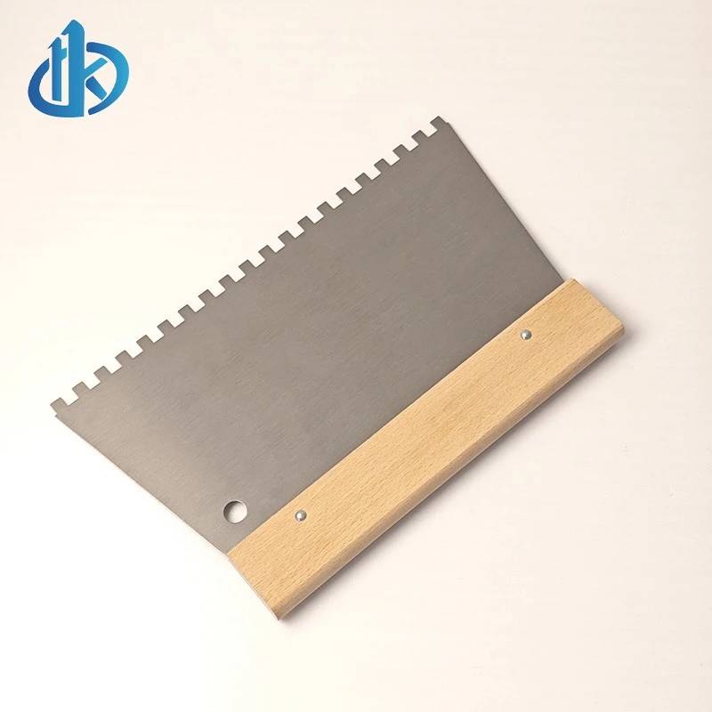 Notched Scraper With Wooden Handle